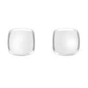 Sterling Silver Bauxite Small Dinky Cushion Stud Earrings E335