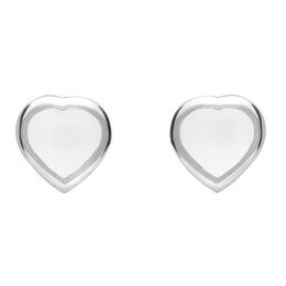 Sterling Silver Bauxite Small Heart Stud Earrings E763