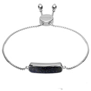 Sterling Silver Blue Goldstone Lineaire Petite Bracelet B1072.