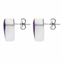 Sterling Silver Blue John Kite Stud Earrings. E281.