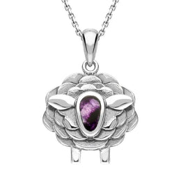 Sterling Silver Blue John Sheep Necklace P3508