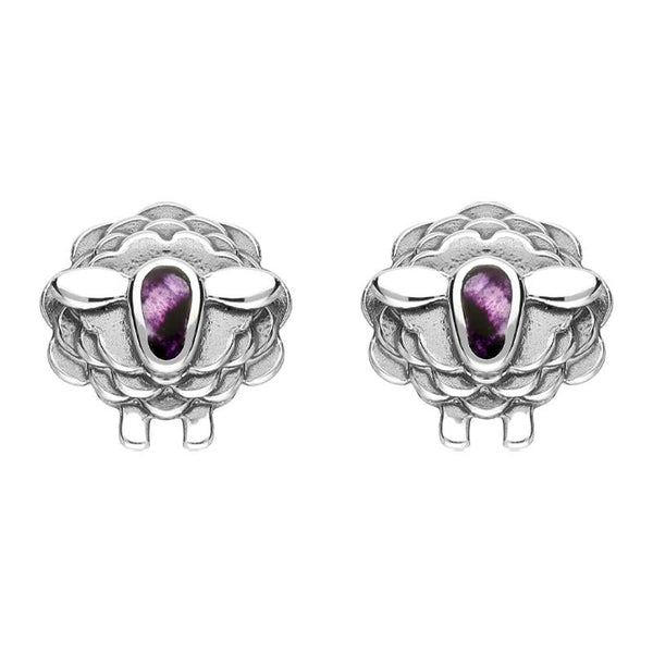 Sterling Silver Blue John Sheep Stud Earrings E2530