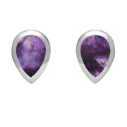 Sterling Silver Blue John Small Teardrop Stud Earrings E768