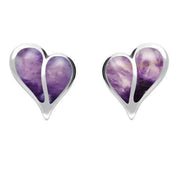 Sterling Silver Blue John Split Heart Four Piece Set. S006 