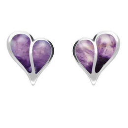 Sterling Silver Blue John Split Heart Four Piece Set. S006 