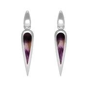 Sterling Silver Blue John Toscana Slim Pear Drop Earrings E1123