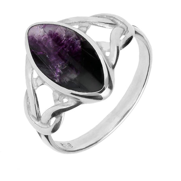 Sterling Silver Blue John Celtic Twist Piece Set. S011