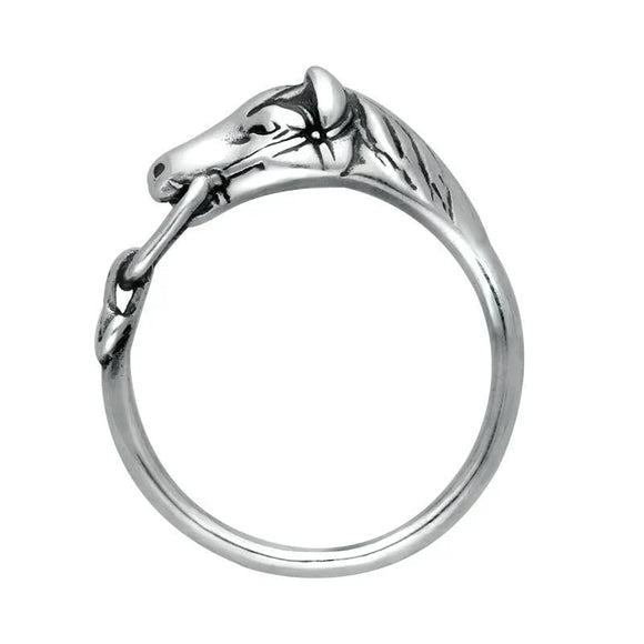 Sterling Silver Horse Rein Ring. R133.