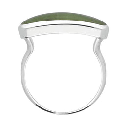 Sterling Silver Jade Lineaire Petite Oval Ring, R1006.