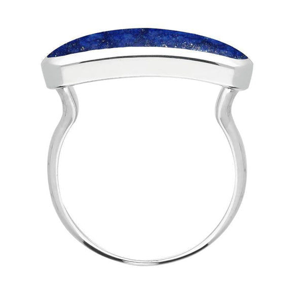 Sterling Silver Lapis Lazuli Lineaire Petite Oval Ring R1006