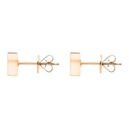 Sterling Silver Rose Gold Vermeil Heart Stud Earrings, E2480.
