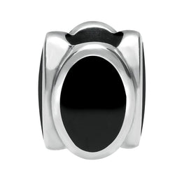 Sterling Silver Whitby Four Stone Oval Charm. G506.