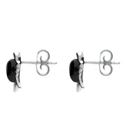 Sterling Silver Whitby Jet Bird Stud Earrings E2436