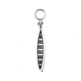 00057450 C W Sellors Sterling Silver Regatta Rowing Boat Tube Charm, G565.