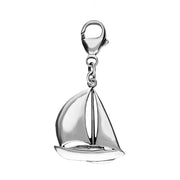 00057452 C W Sellors Sterling Silver Regatta Sail Boat Clip Charm, G567.