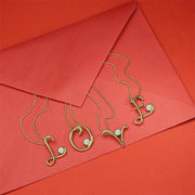 18ct Yellow Gold Moonstone Love Letters Initial X Necklace