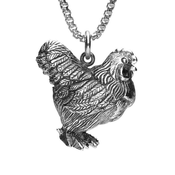 Sterling Silver Easter Small Hen Necklace P2990C
