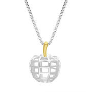 Sterling Silver 18ct Yellow Gold Plated Chatsworth Garden Apple Small Pendant, P3649