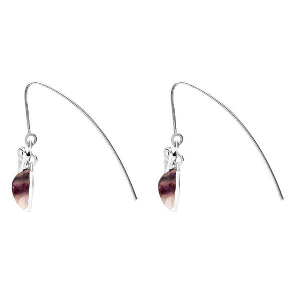 Sterling Silver Blue John Bee Small Hook Earrings