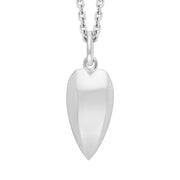 Sterling Silver Long Heart Necklace D P2635