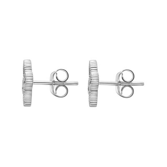 Sterling Silver Malachite Eden Marquise Flower Stud Earrings