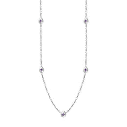 Sterling Silver Blue John Fleur De Lis Link Disc Chain Necklace, N747.