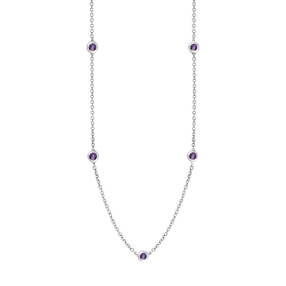 Sterling Silver Blue John Star Link Disc Chain Necklace, N744_2.