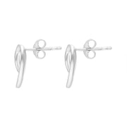 Sterling Silver Heart Spike Earrings D