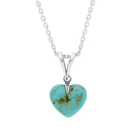 Sterling Silver Turquoise Small Split Bail Necklace, P2271_S