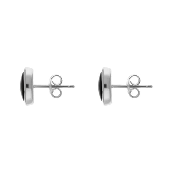 Sterling Silver Whitby Jet 6mm Round Stud Earrings E1899_2