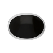 Sterling Silver Whitby Jet Oval Statement Ring, R838_3.