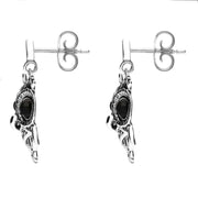 Sterling Silver Whitby Jet Owl Stud Earrings, E2329_2