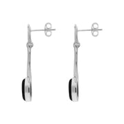 Sterling Silver Whitby Jet Twist Marquise Drop Earrings E1653_3