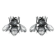 Sterling Silver Bee Stud Earrings E2450