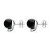 18ct White Gold Whitby Jet 0.22ct Diamond Bead Stud Earrings E1476