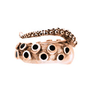 9ct Rose Gold Whitby Jet Tentacle Ring
