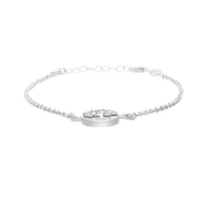 Sterling Silver Bauxite Round Tree of Life Chain Bracelet