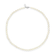 00180609 White Pearl 6mm Round Bead Necklace, N1117_18.
