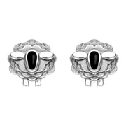 Sterling Silver Whitby Jet Sheep Two Piece Set, S205