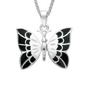 Sterling Silver Whitby Jet Butterfly Necklace P2599