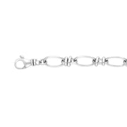 Sterling Silver Handmade Cable Chain Bracelet