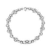 Sterling Silver Multi Link Cable Chain Bracelet C064BR