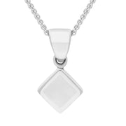 Sterling Silver Bauxite Dinky Square Necklace, P327