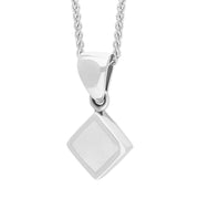 Sterling Silver Bauxite Dinky Square Necklace, P327