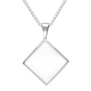Sterling Silver Bauxite Small Rhombus Necklace, P1806.