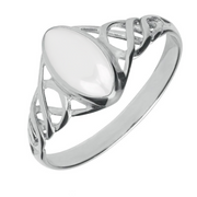 Sterling Silver Baxuite Marquise Celtic Ring, R466