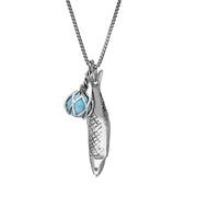 Sterling Silver Emma Stothard Silver Darling Turquoise Float Petite Charm Necklace, P3592.
