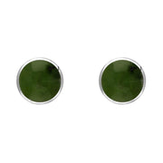 Sterling Silver Jade 5mm Classic Small Round Stud Earrings, E002