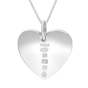 Sterling Silver Jubilee Hallmark Collection Polished Heart Pendant Necklace, P3636_JFH