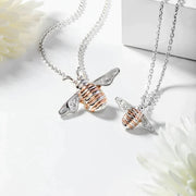 Sterling Silver Rose Gold Plated Bee Small Pendant